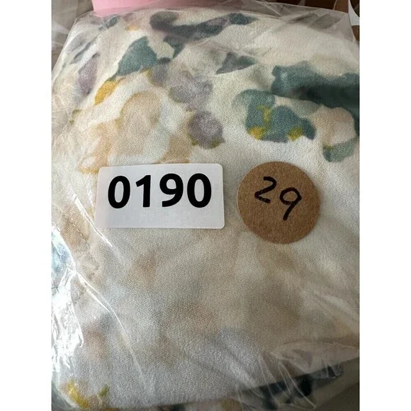 A New Day Short Sleeve Tie-Dye V-Neck Flare Dress Womens Size S White - Picture 16 of 16